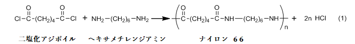 ナイロン６６をつくる反応式